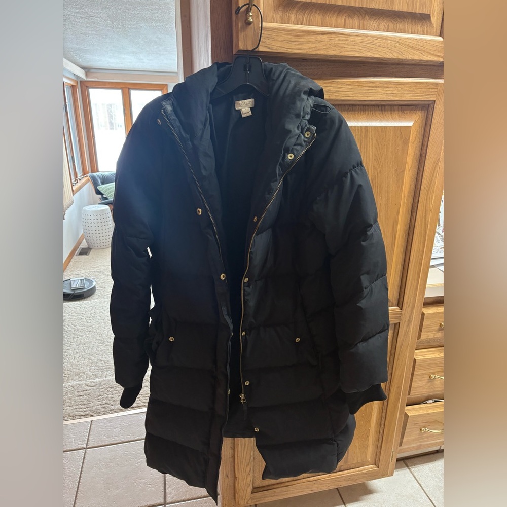 J Crew Long Puffer Jacket